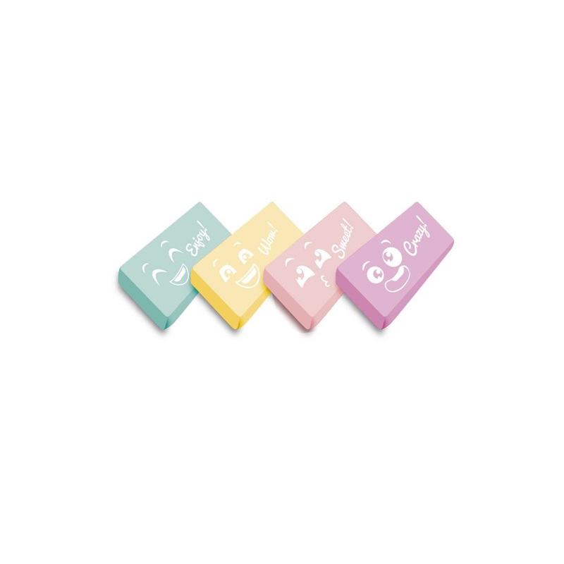 Gomma per matita Mitama Reset Pastel Colori Assortiti